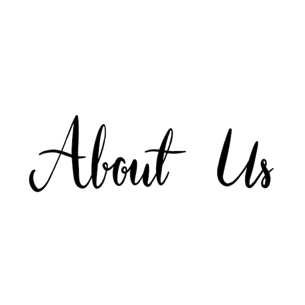 About us typography style vector