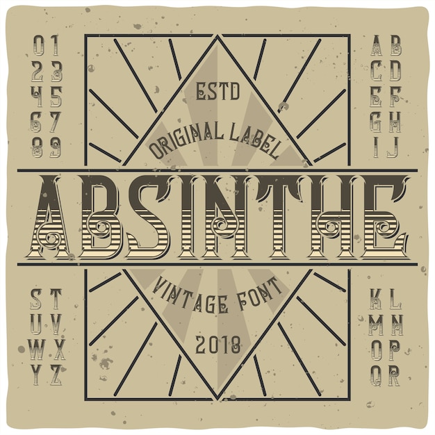 Free vector absinthe typeface