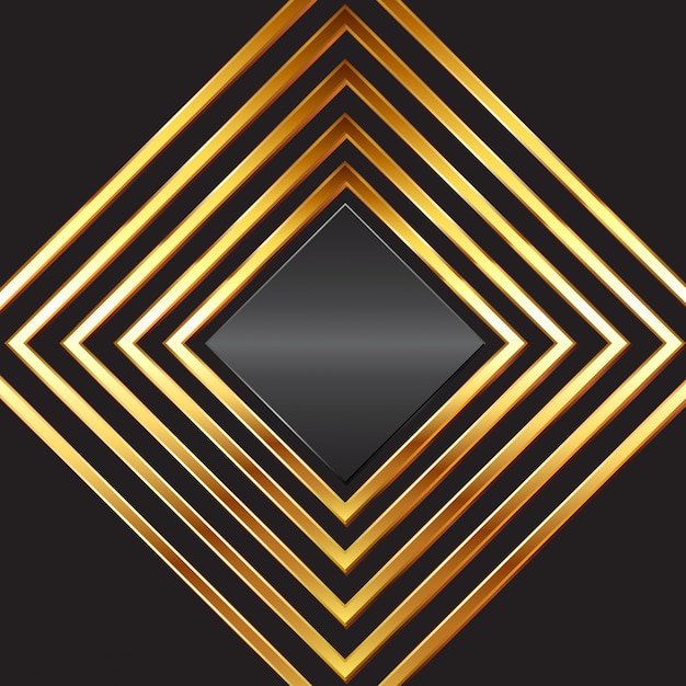 Abstact background with gold diamond frames 