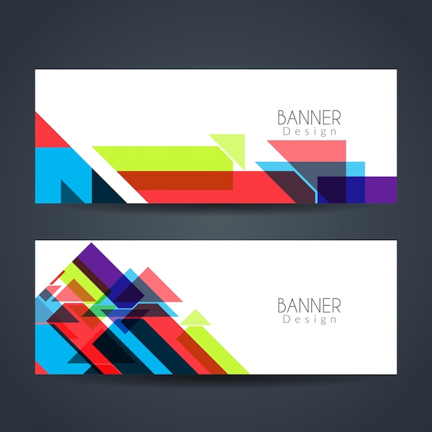 Free vector abstarct colorful modern banners