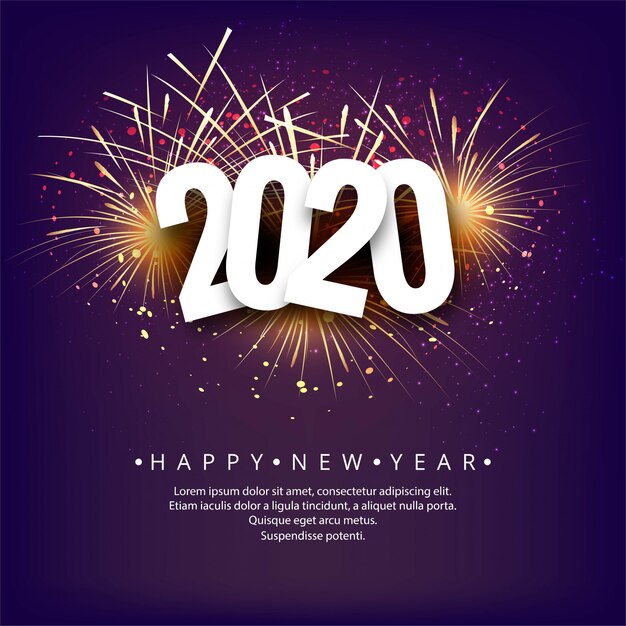 추상 2020 새 해 배경 축 하 벡터