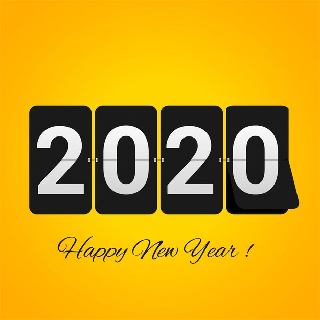 抽象的な2020年新年のグリーティングカード