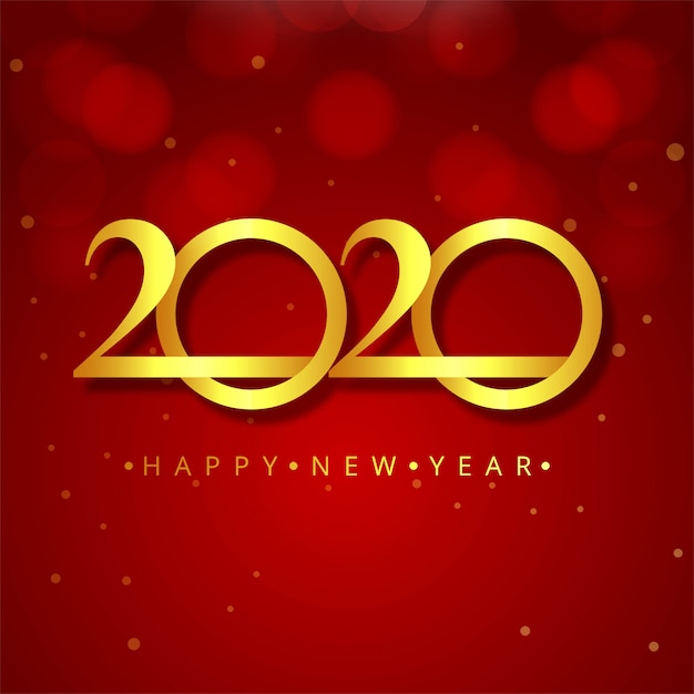 Free vector abstract 2020 new year greeting card