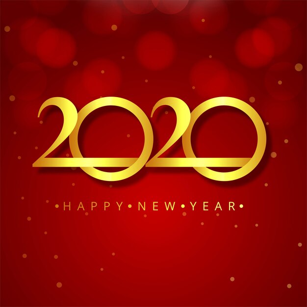 Abstract 2020 new year greeting card 