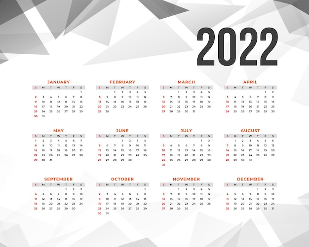Vettore gratuito disegno astratto del modello del nuovo anno 2022