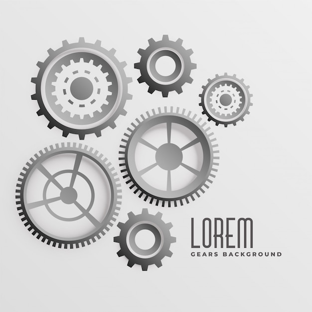 Free vector abstract 3d gears background in different styles