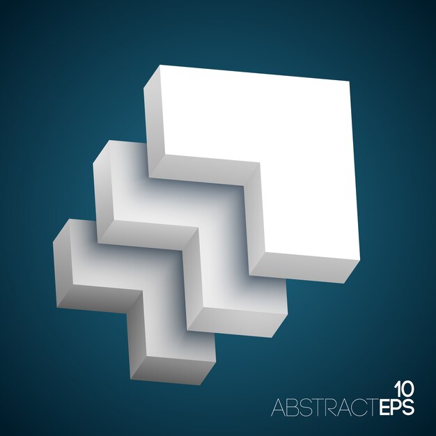 Abstract 3d geometric shapes set