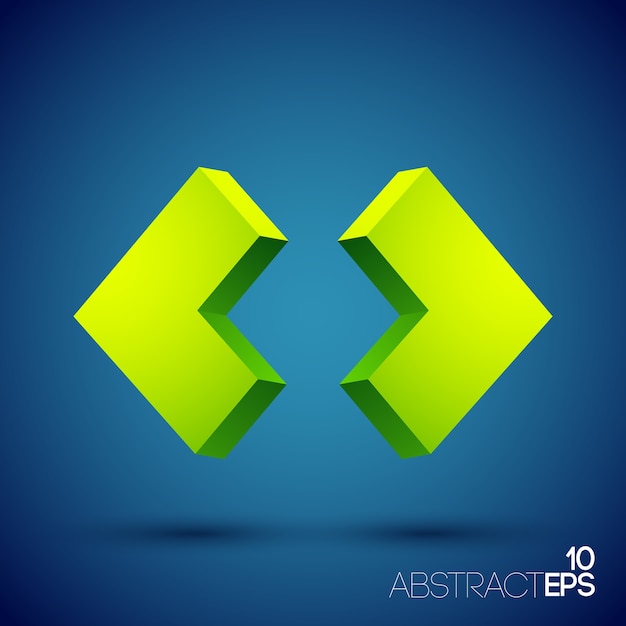 Free vector abstract 3d geometric shapes set