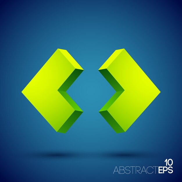 抽象的な3D幾何学的形状セット