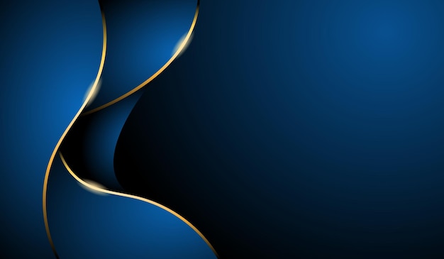 Free vector abstract 3d luxury background gradient modern blue dark