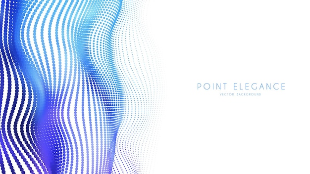 Абстрактная трехмерная сетка голубой волны частиц в стиле кибертехнологий. Абстрактный деловой фон.
