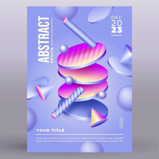 Abstract 3d poster template