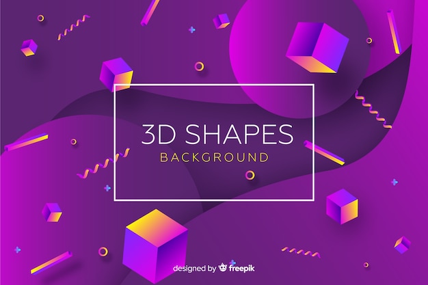 Abstract 3d shapes background