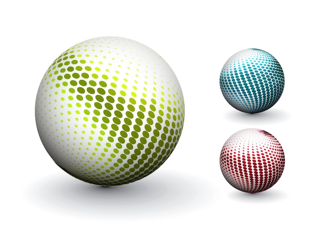 Free vector abstract 3d sphere with pattern sphere design