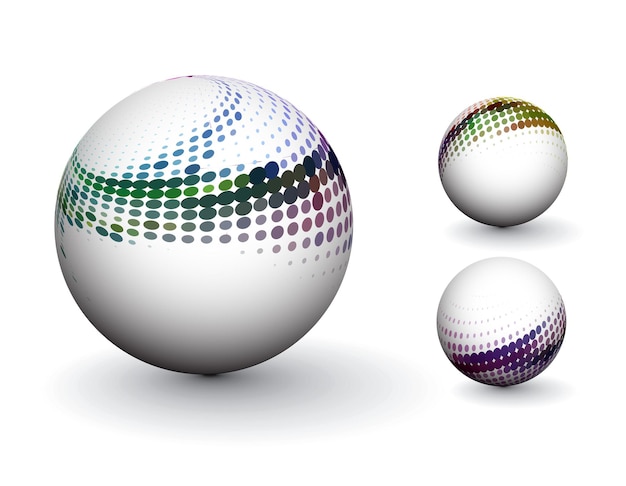 Vettore gratuito sfera astratta 3d con disegno della sfera del modello