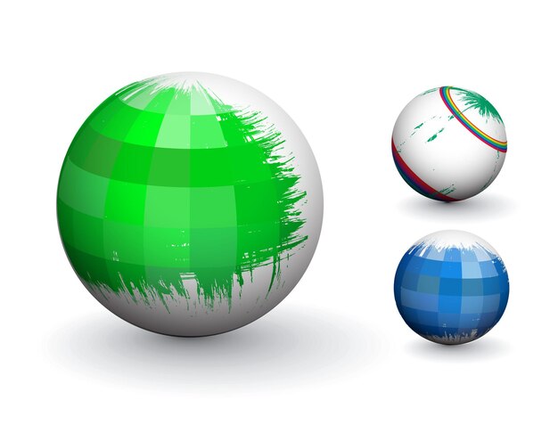 Abstract 3d Sphere with Pattern Sphere Design.