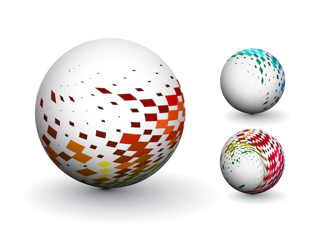 Abstract 3d sphere with pattern sphere design.