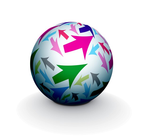 パターン球デザインの抽象的な3D球。