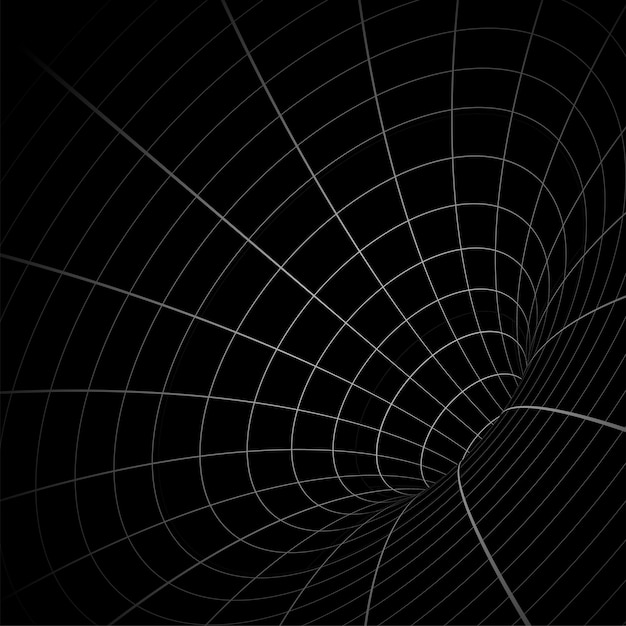 Free vector abstract 3d wireframe tunnel vector design