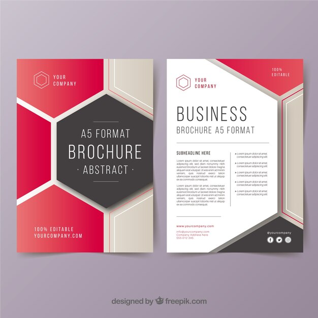 Абстрактный шаблон бизнес-брошюры a5