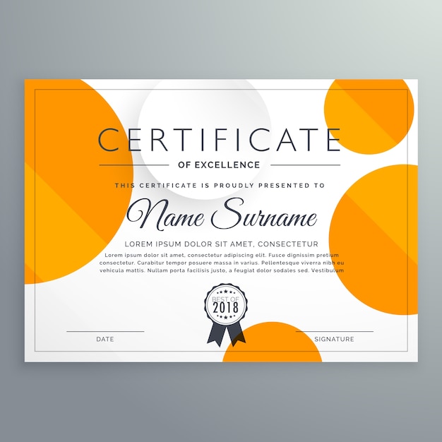 Abstract achievement certificate template