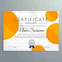 Free vector abstract achievement certificate template