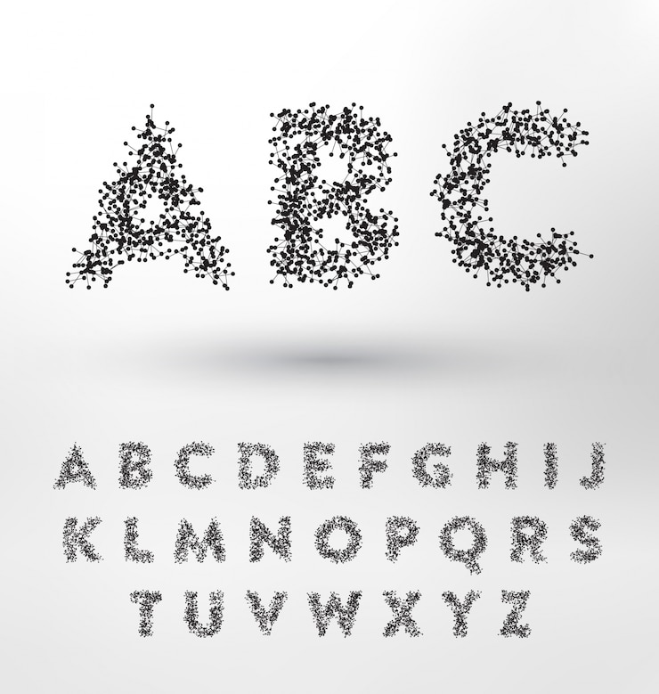 Free Vector abstract alphabet design