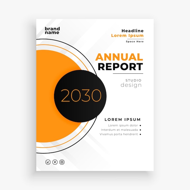 Abstract annual report brochure flyer template design
