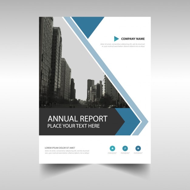 Free vector abstract annual report brochure template