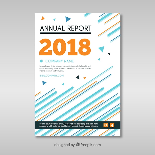 Free vector abstract annual report cover template