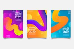 Free vector abstract annual report template