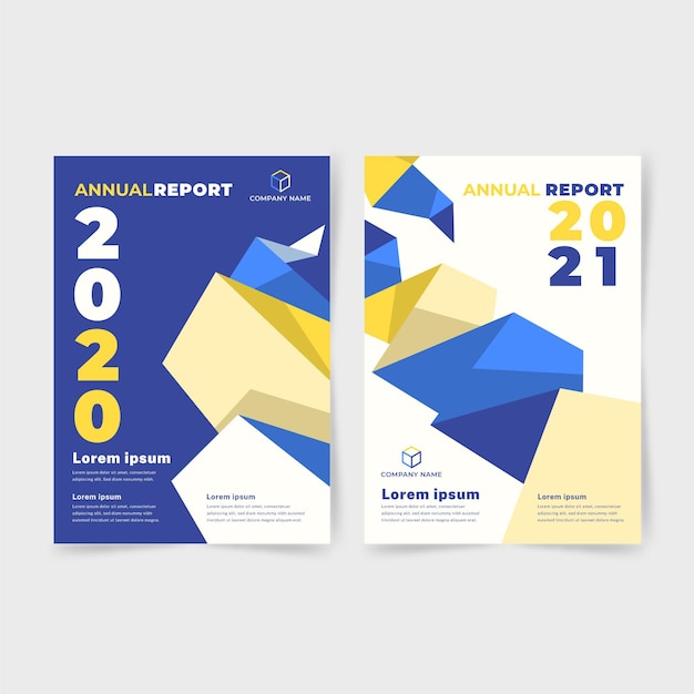 education assignment front page Free vector abstract annual report template