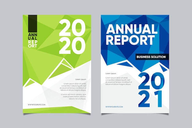 Free vector abstract annual report template