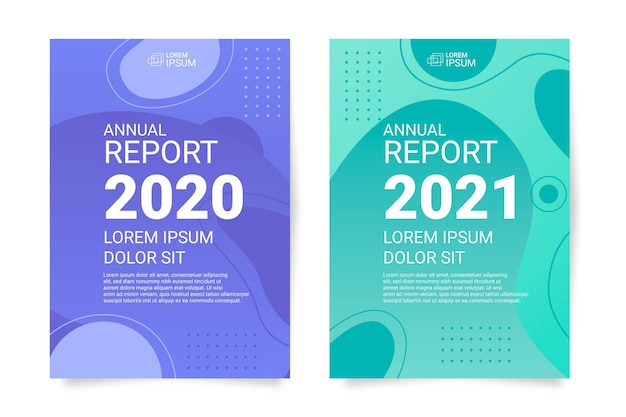 Free vector abstract annual report template