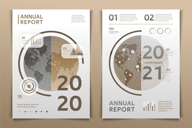 Free vector abstract annual report template