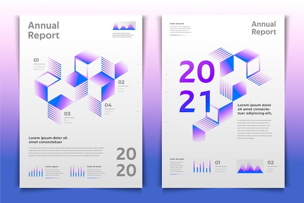 Free vector abstract annual report template