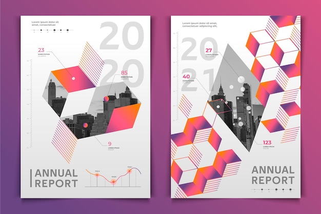 Abstract annual report template