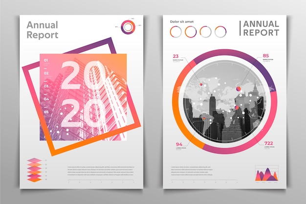 Free vector abstract annual report template