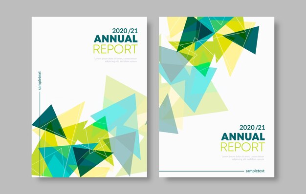 Abstract annual report templates pack