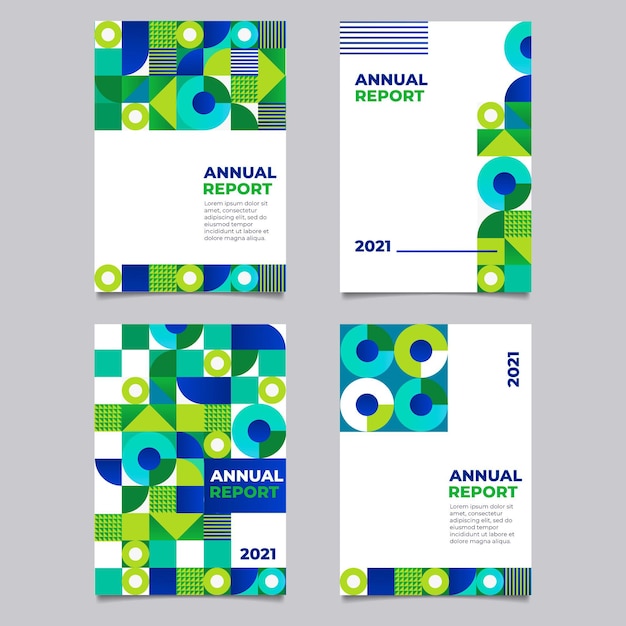 Abstract annual report templates set