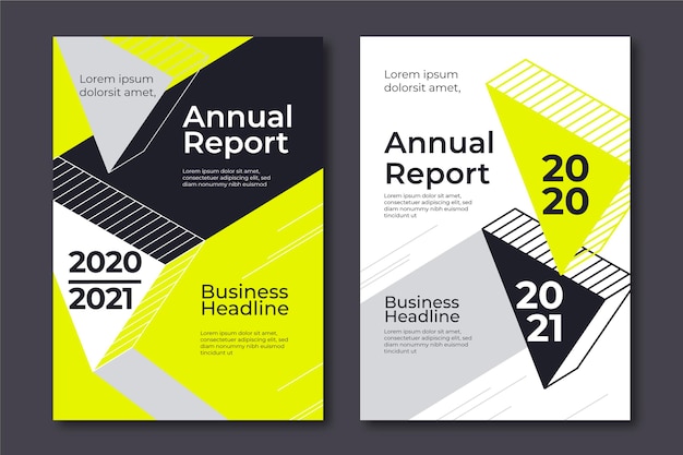 Free vector abstract annual report templates