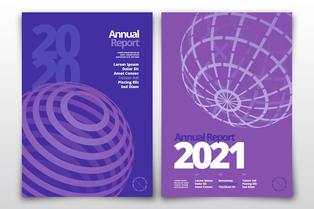 Free vector abstract annual report