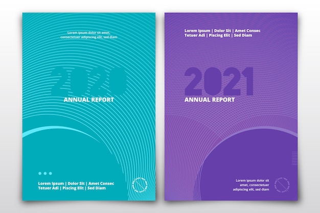 Free vector abstract annual report