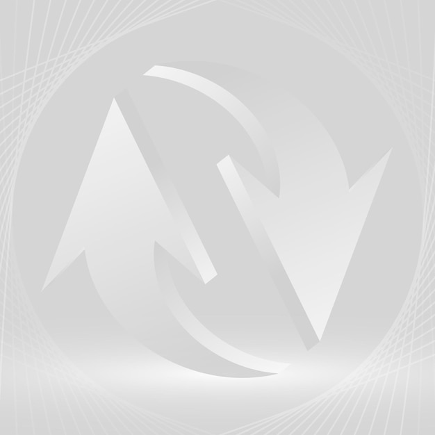Бесплатное векторное изображение Абстрактный фон стрелки, белый градиент бизнес обратный символ вектор
