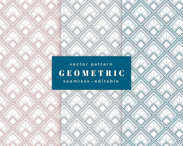 Free vector abstract art deco geometric seamless pattern