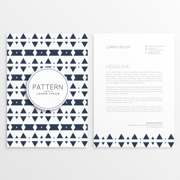 Free Vector abstract aztec style letterhead template