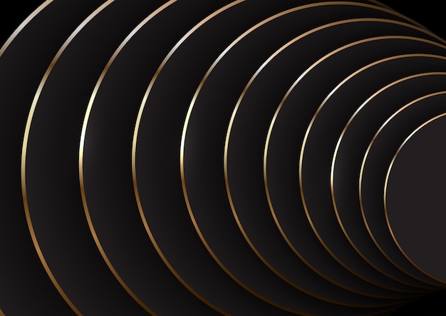 Abstract background in black and gold