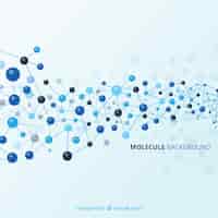 Free vector abstract background of blue molecules