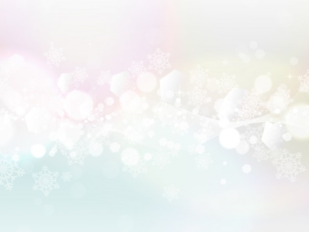 Free vector abstract background bokeh with snowflakes