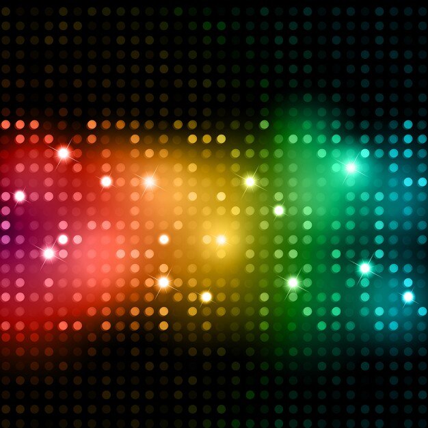 Abstract background of brightly coloured lights